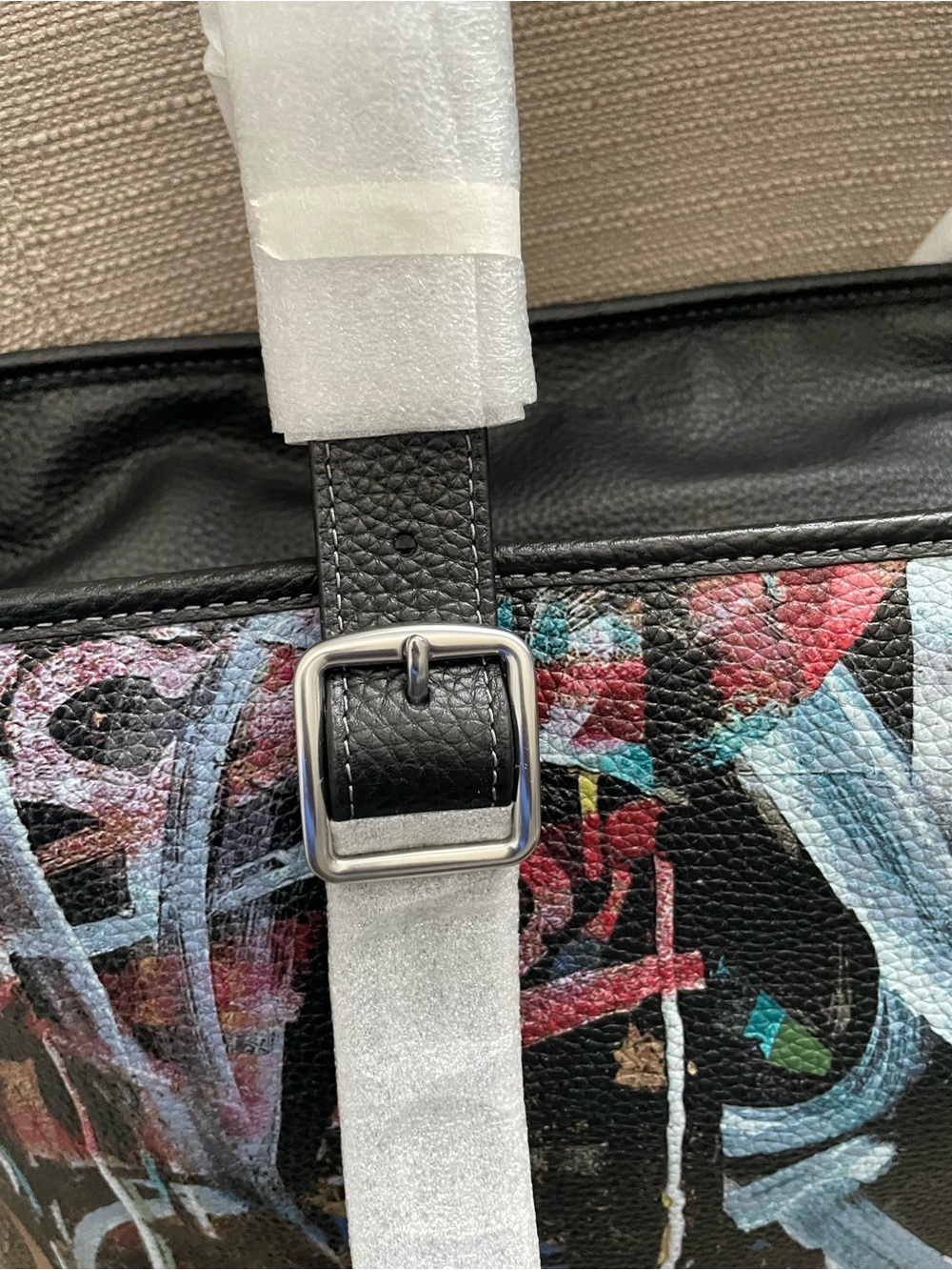 Coach X Mint + Serf Carriage Tote Black Multicolor NWT - Picture 4 of 16